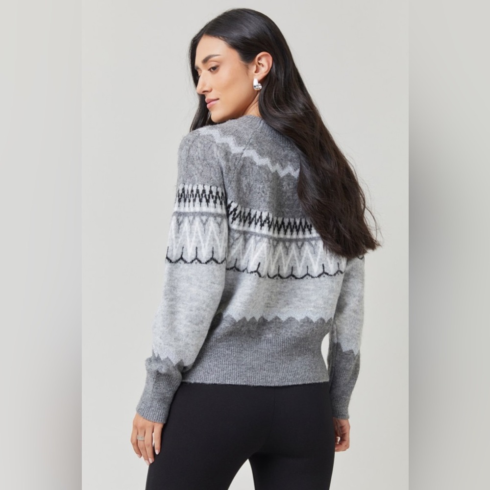 NWT Carrie Fair Isle Crewneck Pullover